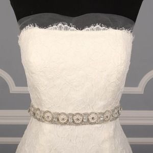 Austin Scarlett B101 Ivory Embellished Formal Bridal Sash Belt